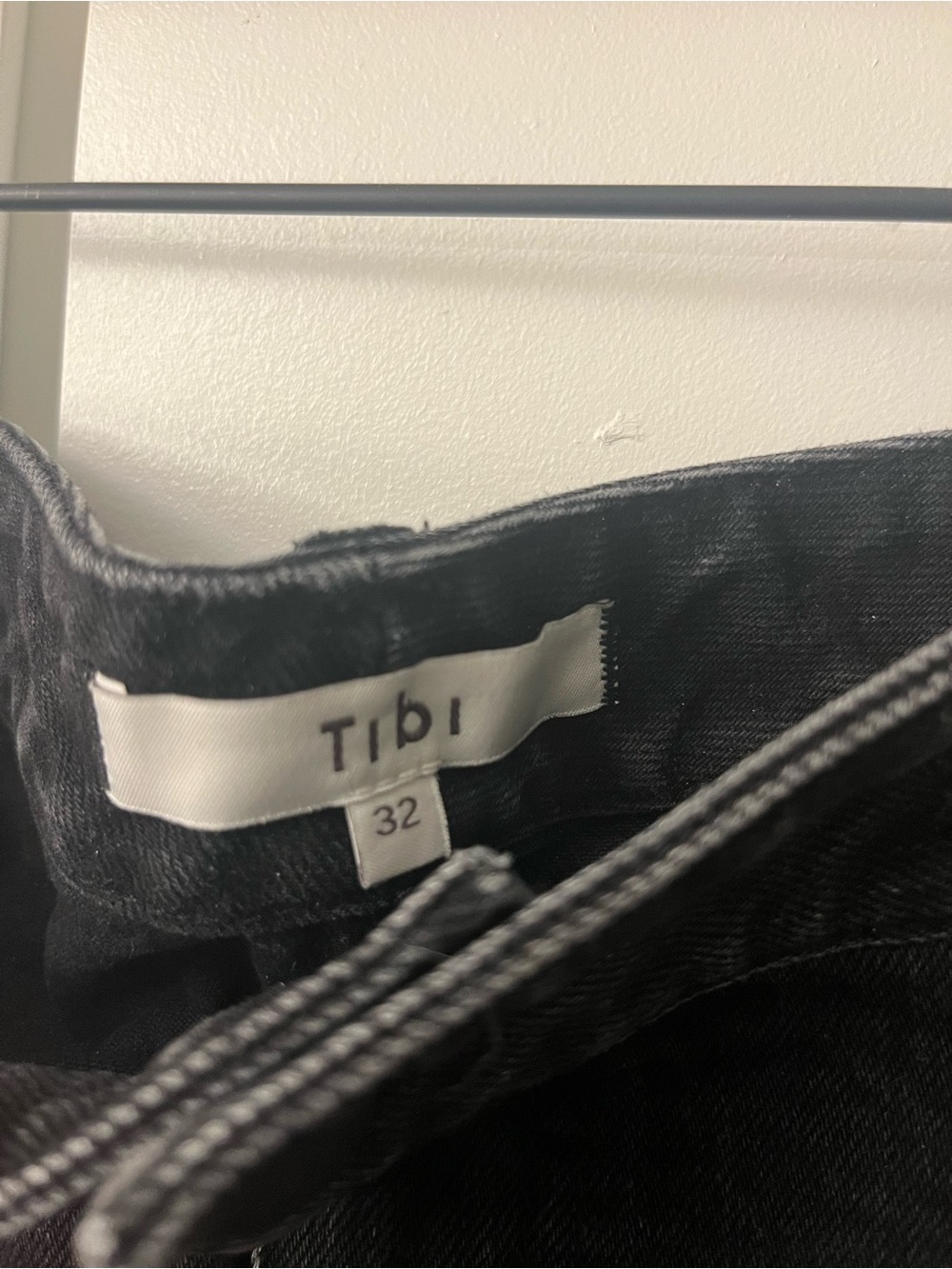 Tibi Black Brancusi Denim Trousers - Picture 2 of 4